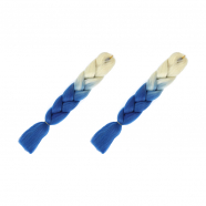 Канекалон 60 см, омбре из блонда в синий (Набор 2 шт.)