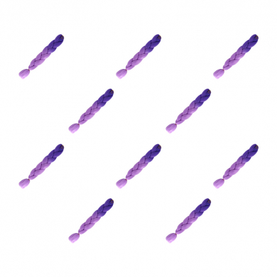 Канекалон коса 60 см, омбре из фиолетового в сиреневый (Набор 10 шт.)