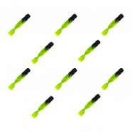 Канекалон коса 60 см, цвет омбре из черного в неоново-зеленый (Набор 10 шт.)