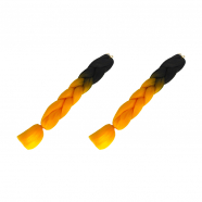 Канекалон коса 60 см, омбре из черного в оранжевый (Набор 2 шт.)