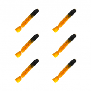 Канекалон коса 60 см, омбре из черного в оранжевый (Набор 6 шт.)