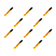 Канекалон коса 60 см, омбре из черного в оранжевый (Набор 10 шт.)