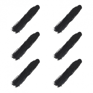 Канекалон Зизи косички гофре,волосы для наращивания,афрокудри,120 см цвет черный  (6 шт в комплекте)