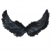 Крылья ангела черные перьевые карнавальные большие 60х35см, на Хэллоуин и Новый год (5 пар в наборе)