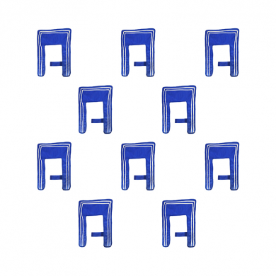 Морской воротник моряка "Гюйс", цвет синий (Набор 10 шт.)