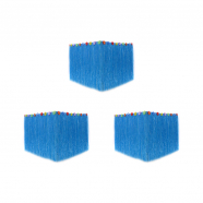 Гавайская юбка для стола 30 см, цвет голубой (Набор 3 шт.)