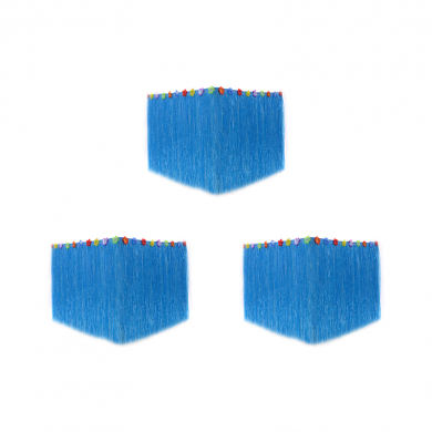 Гавайская юбка для стола 30 см, цвет голубой (Набор 3 шт.)