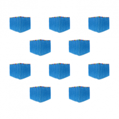 Гавайская юбка для стола 30 см, цвет голубой (Набор 10 шт.)