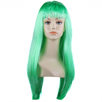 Парик прямой длинный 60 см, цвет мятный зеленый