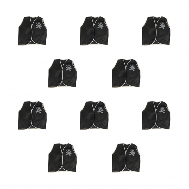 Пиратский костюм жилет "Отважный пират" детский карнавальный, 39x39см (Набор 10 шт.)