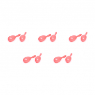 Маракас однотонный, набор 10 шт., цвет розовый (Комплект 5 пар)