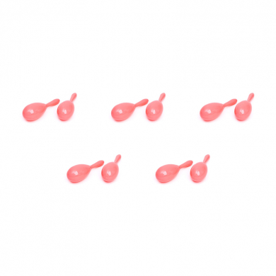 Маракас однотонный, набор 10 шт., цвет розовый (Комплект 5 пар)