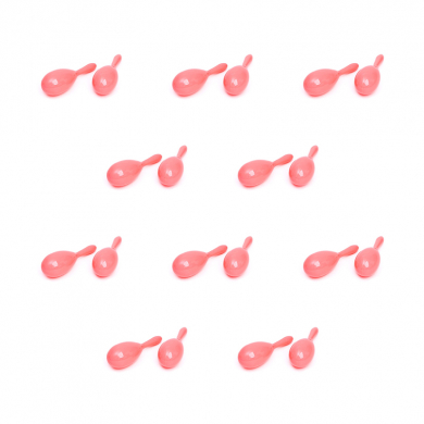 Маракас однотонный, набор 20 шт., цвет розовый (Комплект 10 пар)