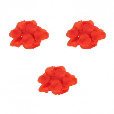 Лепестки роз красные искусственные "На свадьбу" тканевые, 300 шт, 4,5x5 см (Набор 3 упаковки)