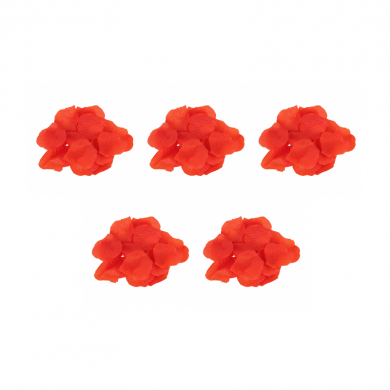 Лепестки роз красные искусственные "На свадьбу" тканевые, 500 шт, 4,5x5 см (Набор 5 упаковок)