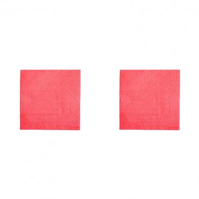 Салфетки бумажные, однотонные, 25х25 см, 40 шт., цвет красный (Набор 2 упаковки)