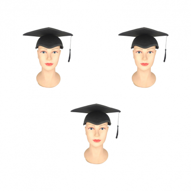 Шляпа "Выпускник" академическая шапочка конфедератка на выпускной, 56-57 размер (Набор 3 шт.)