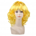 Парик карнавальный волнистый, средний, цвет желтый (Набор 2 шт.)
