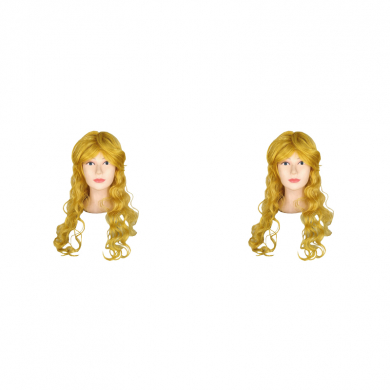 Парик карнавальный, длинный, кудрявый, 60см, цвет темный блонд (Набор 2 шт.)