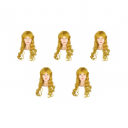 Парик карнавальный, длинный, кудрявый, 60см, цвет темный блонд (Набор 5 шт.)