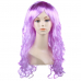 Парик карнавальный длинный кудрявый, 60см, цвет сиреневый (Набор 3 шт.)