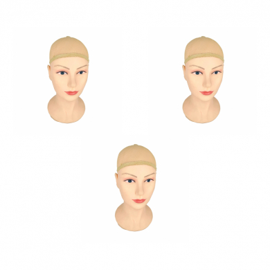 Сетка для волос под парик, цвет бежевый (Набор 3 шт.)