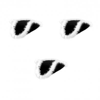 Шляпа "Треуголка пиратская" черная с перьями и пухом (Набор 3 шт.)