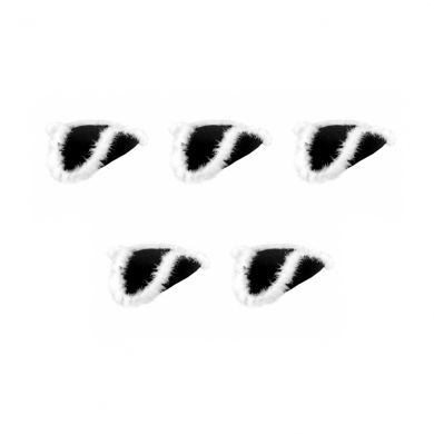 Шляпа "Треуголка пиратская" черная с перьями и пухом (Набор 5 шт.)