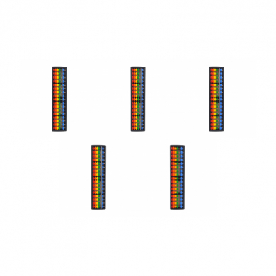 Счеты абакус (соробан) по методике Ментальная арифметика, радужные развивающие детские для школы 17 рядов (Набор 5 шт.)