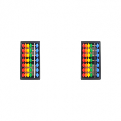 Счеты абакус (соробан) по методике Ментальная арифметика, радужные развивающие детские для школы 7 рядов (Набор 2 шт.)