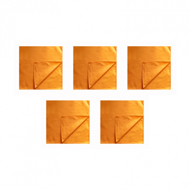 Бандана однотонная, одноцветная, цвет желто-оранжевый, 55 х 55 см (Набор 5 шт.)