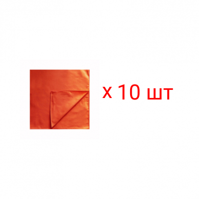 Бандана, повязка на голову, хлопковая однотонная, цвет ярко-оранжевый, (Набор 10 шт.)