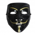 Карнавальная маска анонимуса "Гай Фокс" вендетта, цвет черный (Набор 10 шт.)
