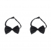 Карнавальный галстук бабочка, цвет черный, 10,5x7 см (Набор 2 шт.)