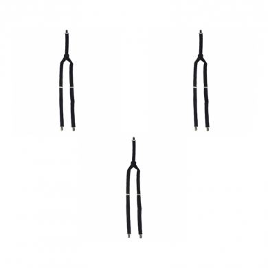 Подтяжки взрослые черные 3 шт. (Набор 3 пары)