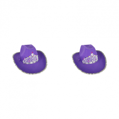 Шляпа ковбойская женская фиолетовая "Ковбой" (Набор 2 шт.)