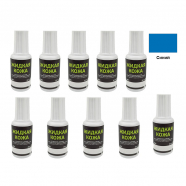 Жидкая кожа Resmat цвет синий, объем 20 мл (Набор 10 шт.)