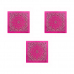 Бандана,повязка на голову,хлопковая "Узор" 55 х 55 см,цвет ярко-розовый. (Набор 3 шт)