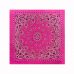 Бандана, хлопковая "Узор" 55 х 55 см, цвет ярко-розовый (Набор 5 шт.)