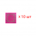 Бандана,повязка на голову,хлопковая "Узор" 55 х 55 см, цвет ярко-розовый (Набор 10 шт)