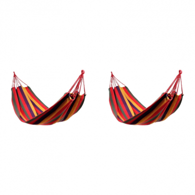 Гамак подвесной, качели, хлопок, с чехлом 190 x 100 см, цвет красный (Набор 2 шт.)
