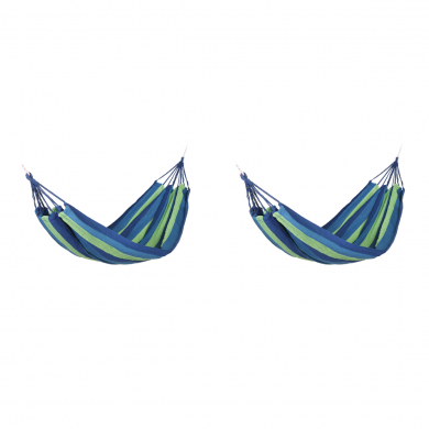 Гамак подвесной, качели, хлопок, с чехлом 190 x 100 см, цвет синий (Набор 2 шт.)
