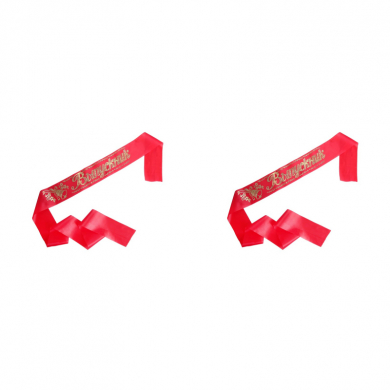 Лента "Выпускник", шелк красный фольга (Набор 2 шт.)