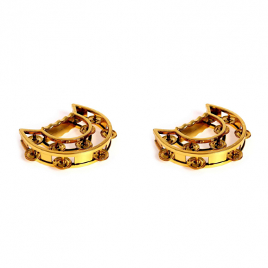 Игрушка музыкальная бубен "Звонкий блеск" с металлическими бубенцами (Набор 2 шт.)