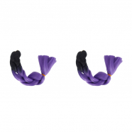 Канекалон 60 см, омбре из черного в фиолетовый (Набор 2 шт.)