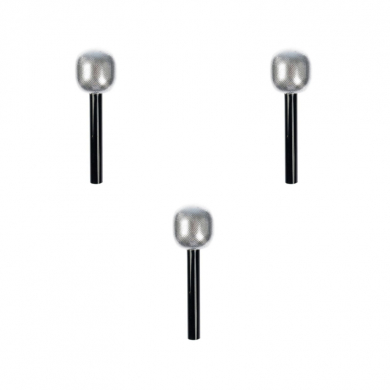 Карнавальный аксессуар "Микрофон", цвет серебро (Набор 3 шт.)