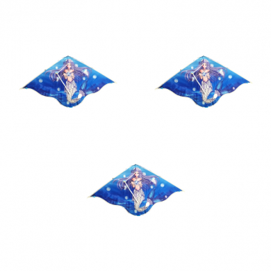 Воздушный змей "Русалка" с леской, летающая игрушка, размер 2,2x1,2 м (Набор 3 шт.)