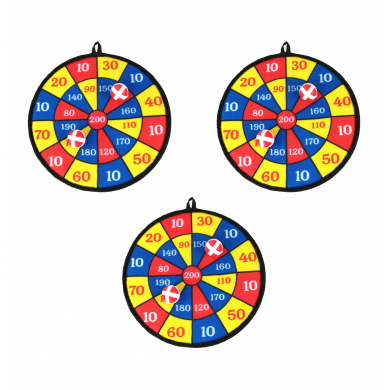 Дартс на липучках и 4 мячика, размер 36 см (3 набора в комплекте)