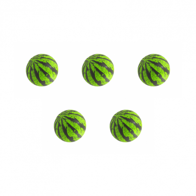 Мяч попрыгунчик каучук "Арбуз" прыгун 3 см (Набор 5 шт.)