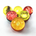 Мяч попрыгунчик каучук "Тропический фрукт" прыгун 3 см (Набор 5 шт.)